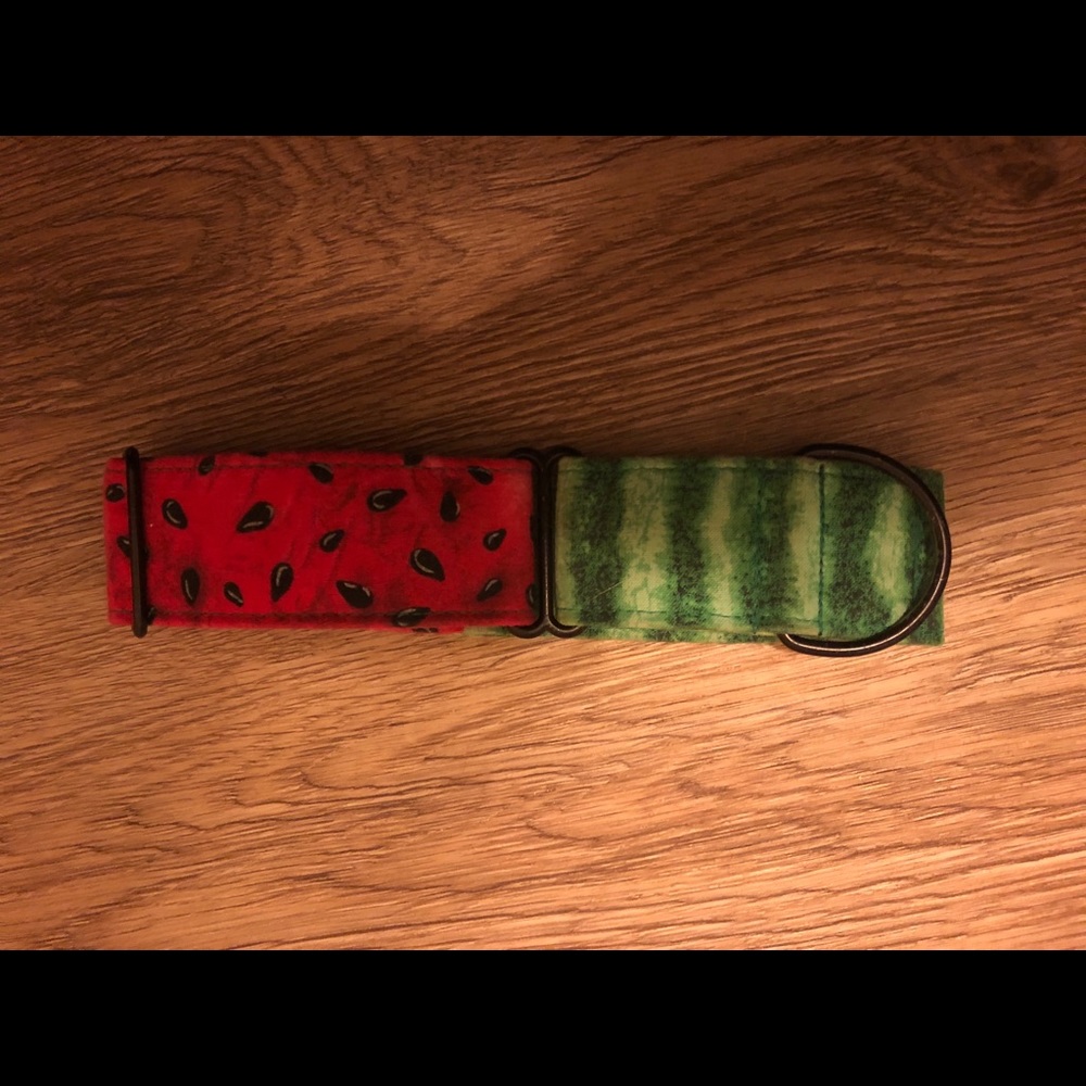 Watermelon pattern dog collar